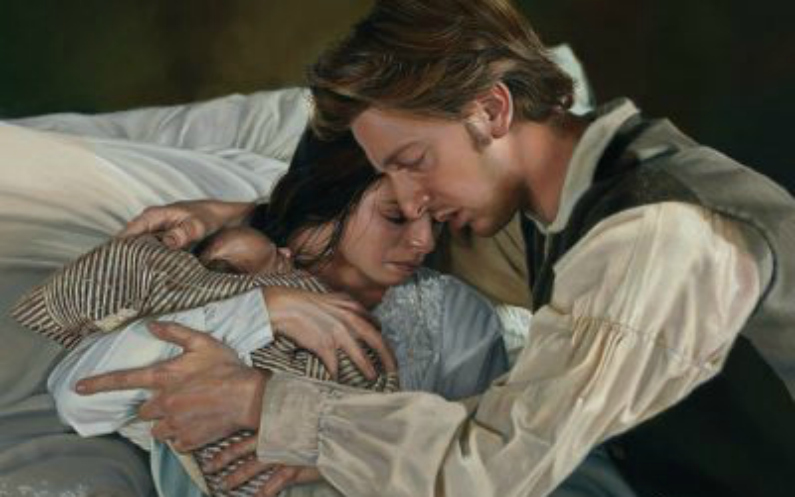 Joseph Smith und seine Frau Emma. Joseph wurde von Gott geboten für einen von Gott bestimmten Zeitraum Polygamie zu praktizieren.