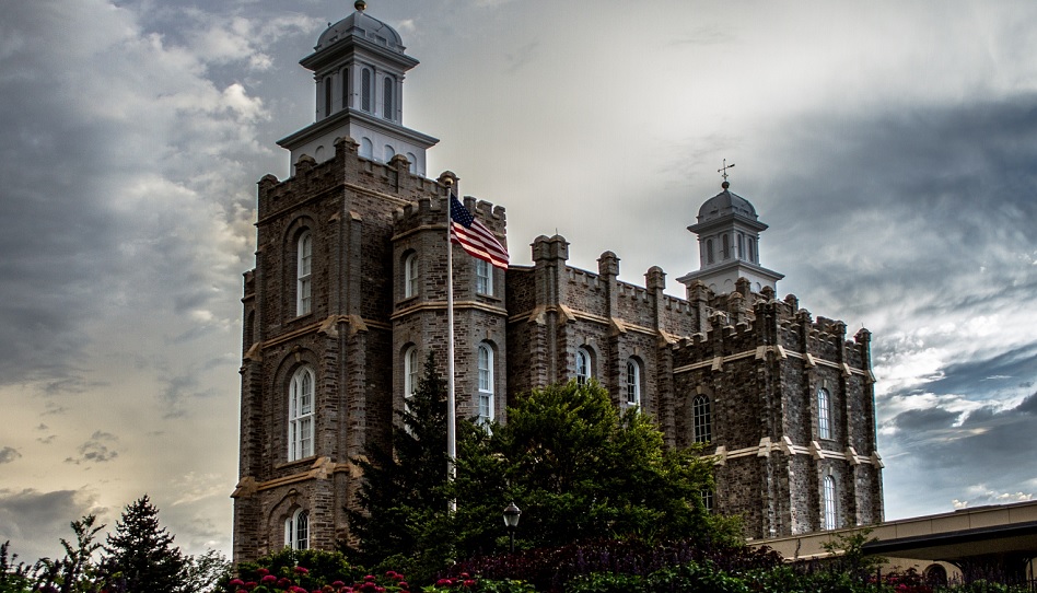 Logan Utah Tempel der Mormonen in den USA