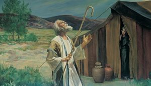 Abraham betet zu Gott