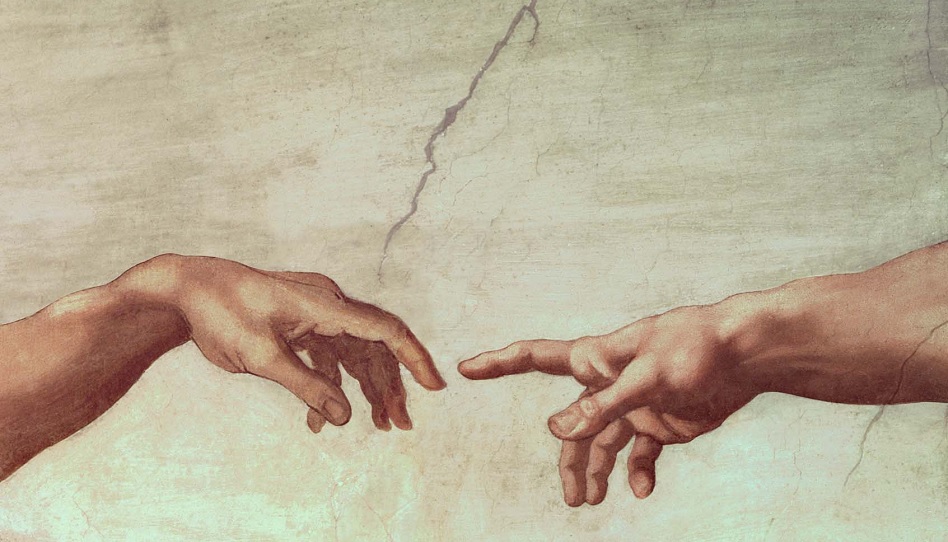 Die Hand Gottes ist da.