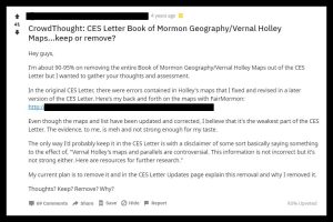 Originaler Post des Autors zu einer Passage, die er überlegte zu entfernen, weil die Argumente sehr schwach sind.