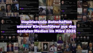 Zu sehen sind Ausschnitte der Instagram-Kanäle von Kirchenführern, mit Beiträgen aus dem Monat März.
