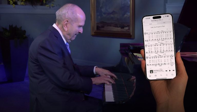 Ein neues Kirchenlied, geschrieben von Russell M. Nelson für das neue Gesangbuch.