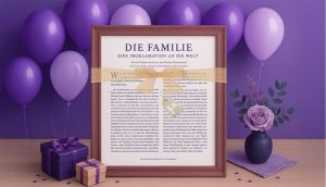 Die Familienproklamation wird 30 Jahre.