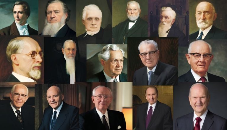 Zu sehen sind alle 16 Propheten der Kirche Je